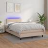 VidaXL Slat Bed Base with Mattress and LED, Upholstered Bed, Double Bed, Adult Bed for Interior Bedroom, 3134098