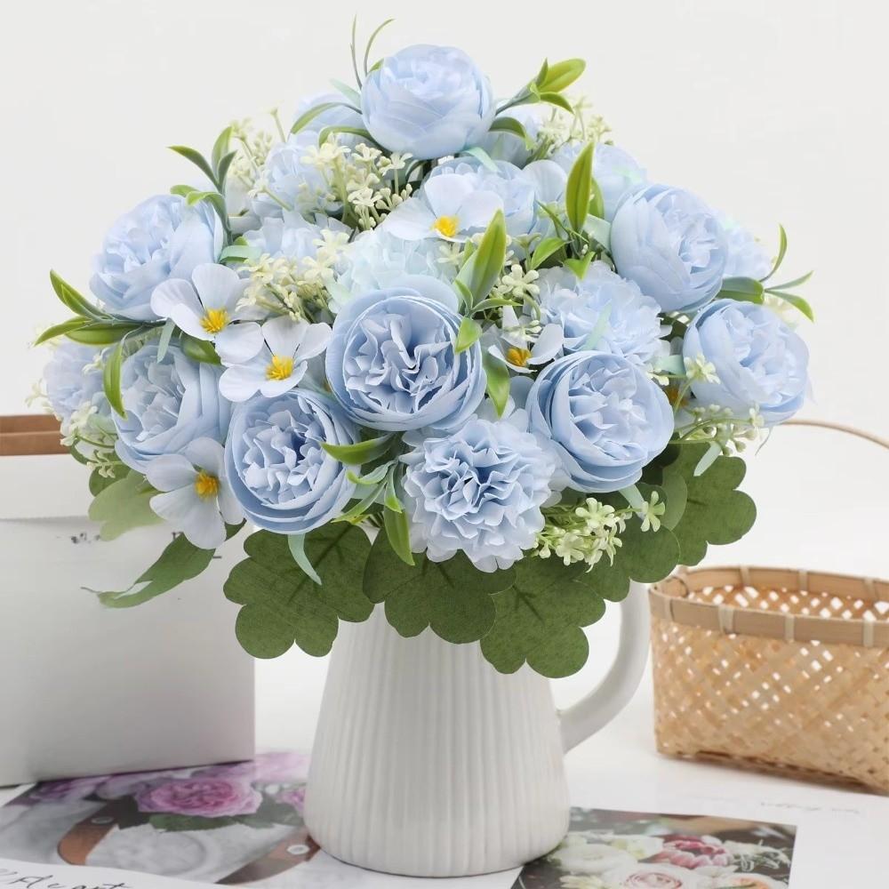 Silk Cloth Simulated Peony Flower Mother's Day Gifts Wedding Fake Flower Bridal Bouquet  Home Decor