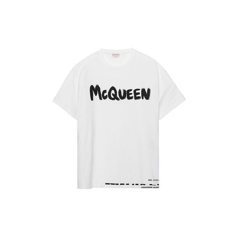 Alexander McQueen ar logotipu apdrukāta apaļkakla