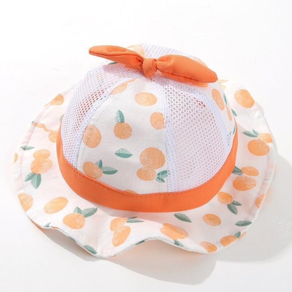 Wide Brim Baby Bucket Hat Fruit Print Panama Cap New Fisherman Cap  Summer