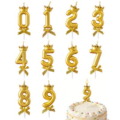 Velas para Topper de Bolo Numérico 0-9 Conjunto de Números para Bolo Reutilizável Suporte de Número de Bolo em Acrílico para Aniversário Celebrações de Marcos