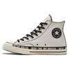 1970s Everyday Versatile High-Top Canvas Shoes Unisex Sneakers Beige Brown A02601C