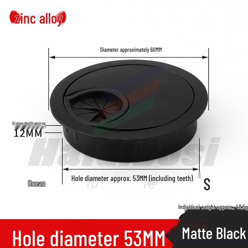 Desktop Cable Management Grommet Cover – Round Hole Sealing & Decoration