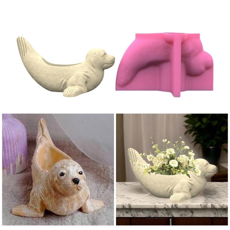 Seal Flower Pots Silicone Mould Plaster Molds Succulent Plant Molds Epoxy Resin Molds Candle Cup Molds Home Decorations