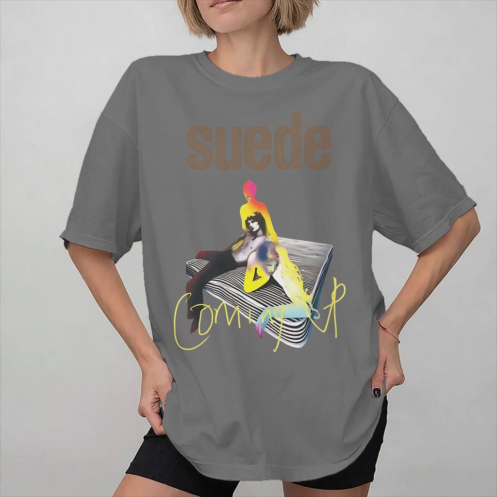 T-shirt con Stampa Grafica Banda Rock in Pelle scamosciata per Unisex Donna 100% Cotone Maglietta Abbigliamento