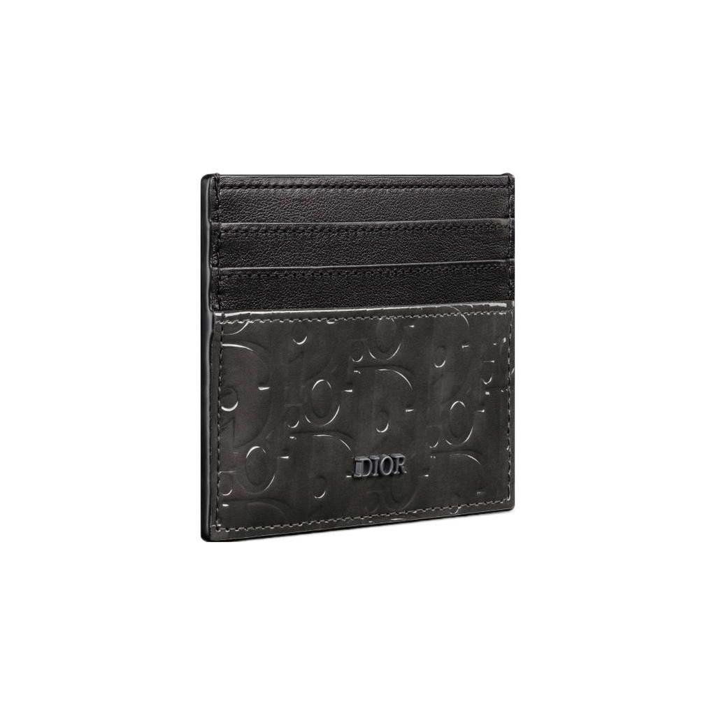 Dior Gravity Print Leather Card Holder Men Accessories Black 2ESCH135DOV-H00N