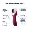 2 In 1 Vibrator And Clitoral Stimulator Usb Red Dual Crush Satisfyer Cc597786