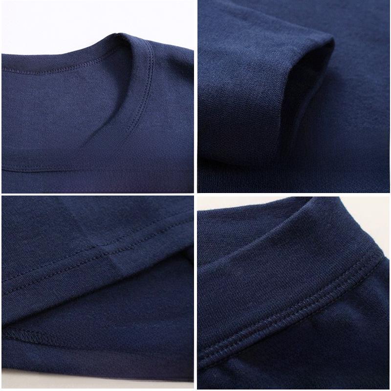 Set de haine de toamnă pentru bărbați: Pulover și Pantaloni din Bumbac Ușor - Articole Termice pentru Vârsta Mijlocie și Persoane Vârstnice