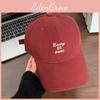 Hat Casual Baseball With Solid Color And Letter Embroidery Design For Daily