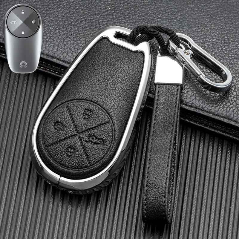 

Сигнальный свободный двухсторонний кожаный металлический корпус ключа для 2022 NIO ES6, ES8, EC6 Individual OPP Bag