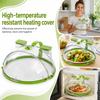 Microwave Cover with Built-in Sink Foldable Silicone Splash Guard Microwave Food Cover with Ventilation for Kitchen Use