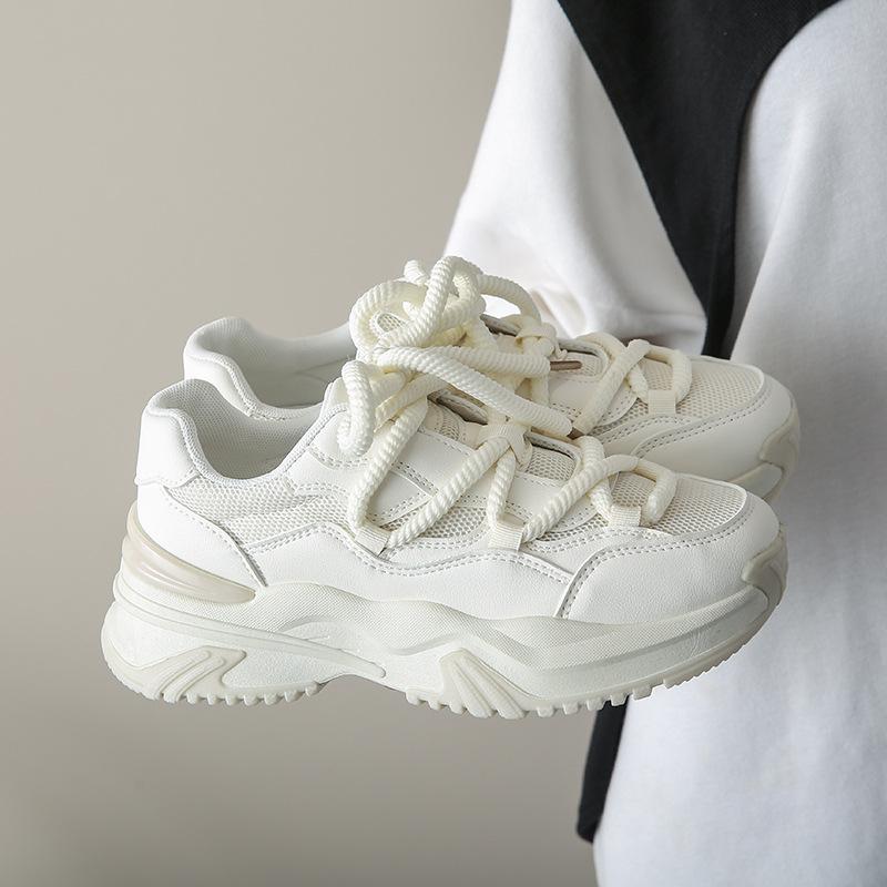 Dad Shoes Women's Thick Bottom Spring and Autumn New Height Increasing Breathable Stylish and Lightweight Comfort and Casual Sneaker