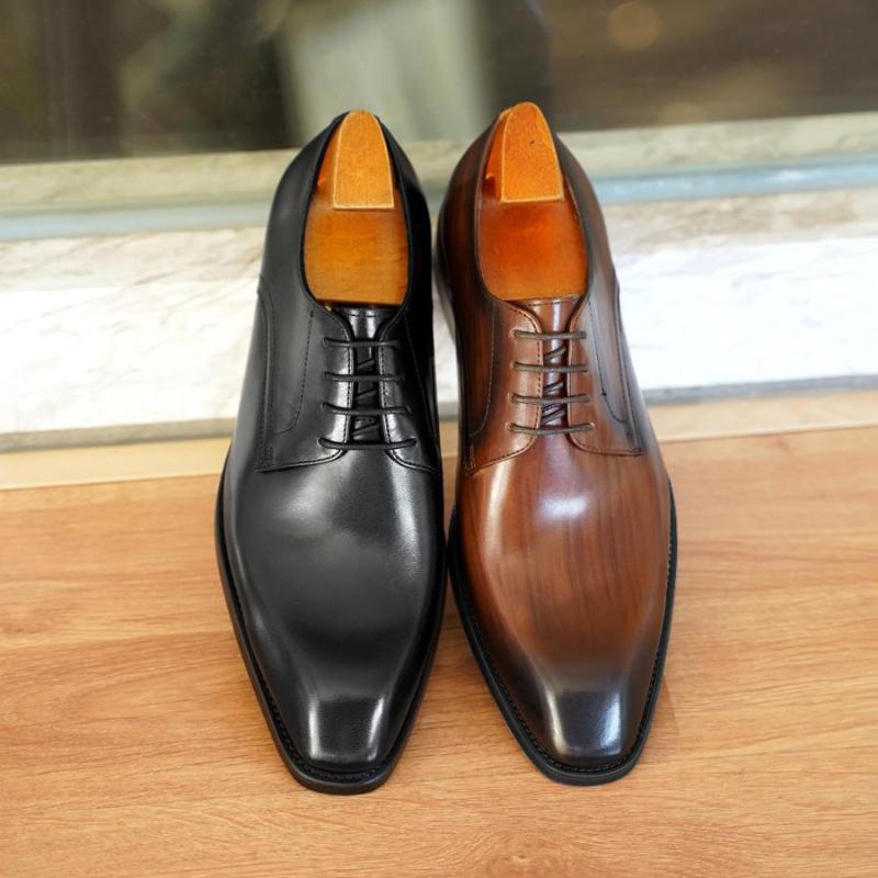 2024 Autumn New Products For Men's Leisure Office Business Dress Shoes Men Parties Weddings Fashion Square Toe Leather Shoes