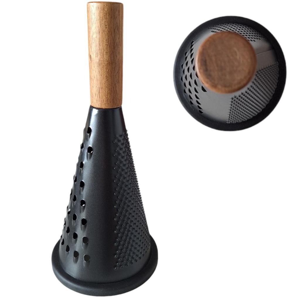 Black Grater For Vegetables, Fruit, Cheese 3-Sided Steel Grater