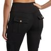 Yousheng Women High Waist Cargo Leggings with Pockets Tummy Control Hip Lifting Yoga Workout Tight Pants Stretch Body Shaping Skinny Trousers