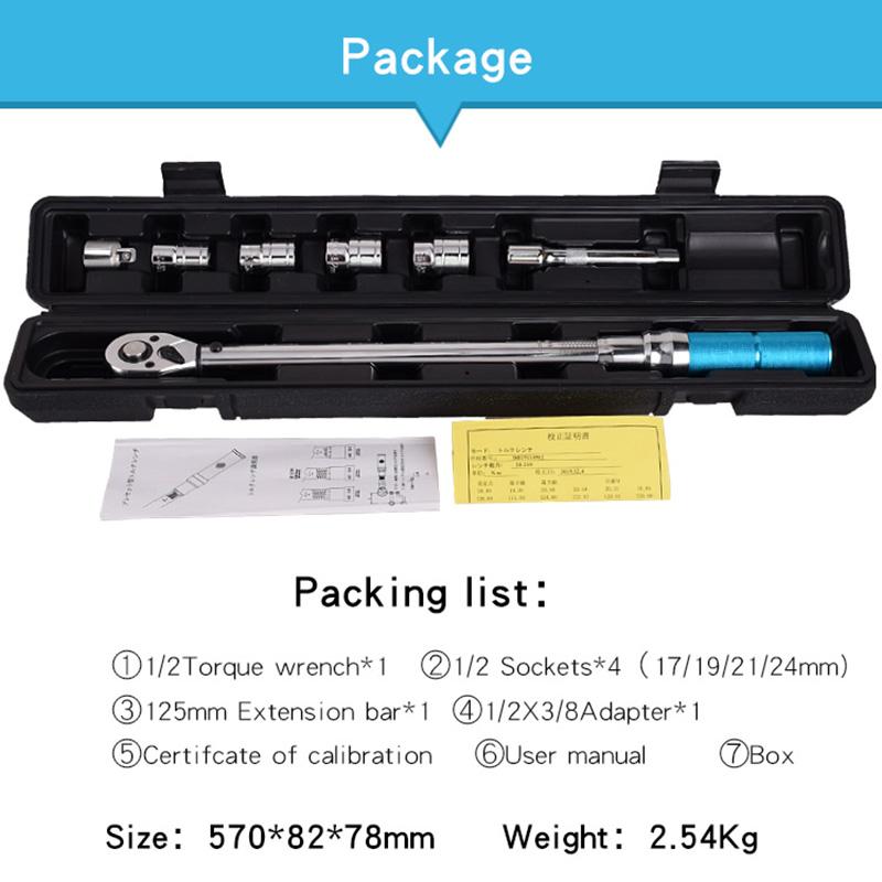 

Набор динамометрических ключей промышленного класса с двойной шкалой, предустановленным типом храпового механизма, удлинительный стержень для замены шин