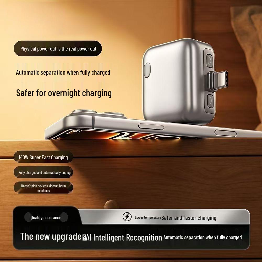140W Fast Charge Type-C with AI Auto Power Off for Apple & Android