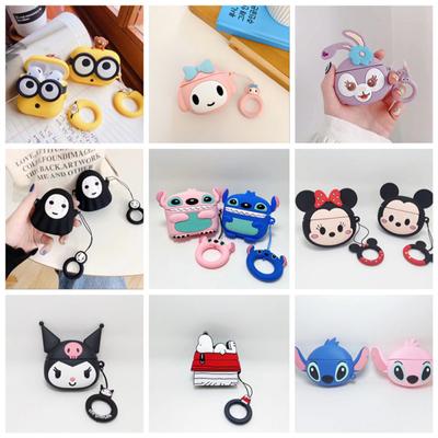 Cartoon Mickey Minnie Stitch Bluetooth-compatible Earphone Case Cartoon Silicone Protective Cover