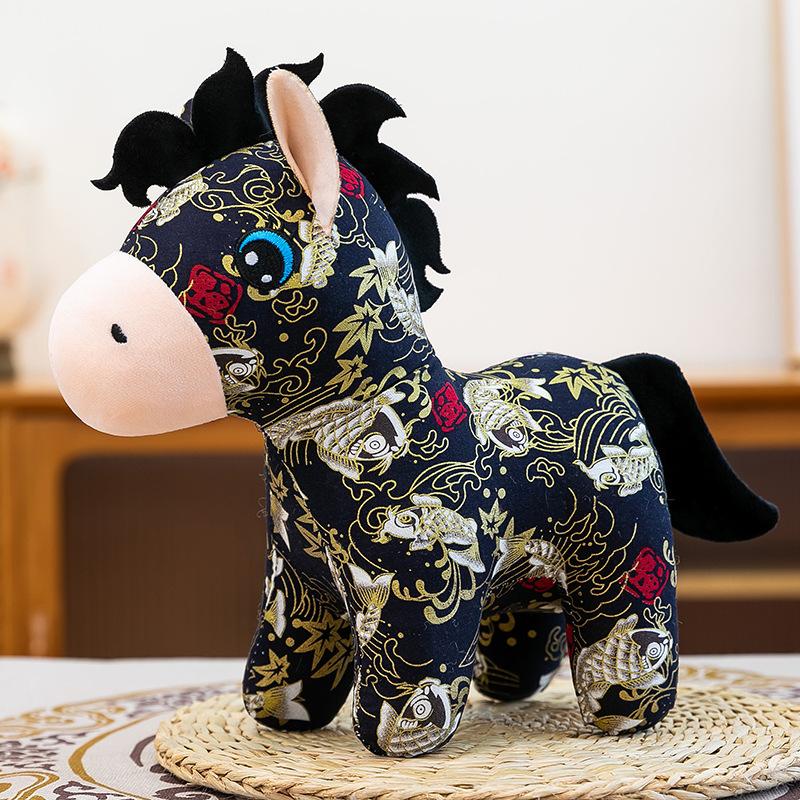 2026 New Year Mascot Horse Plush Stuffed Doll Toy for Children Gifts 20/25/30cm Cloth Horse for Home Decoration Festival