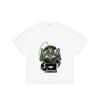 Black T Shirt with Green Cat Stormtrooper Graphic Print for Casual Wear