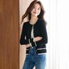 Srcr Women's Thin Color-Block Wool Cardigan