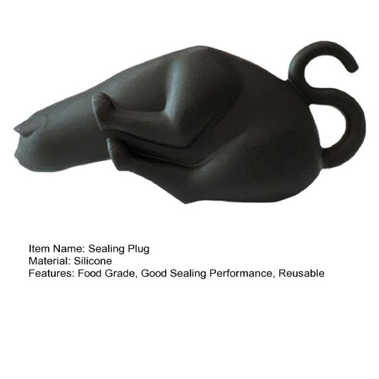 Tappo per bottiglia di vino riutilizzabile di qualità alimentare, buone prestazioni di tenuta, tappo di tenuta per bottiglia in silicone a prova di perdite, adorabile gatto, fornitura per la casa