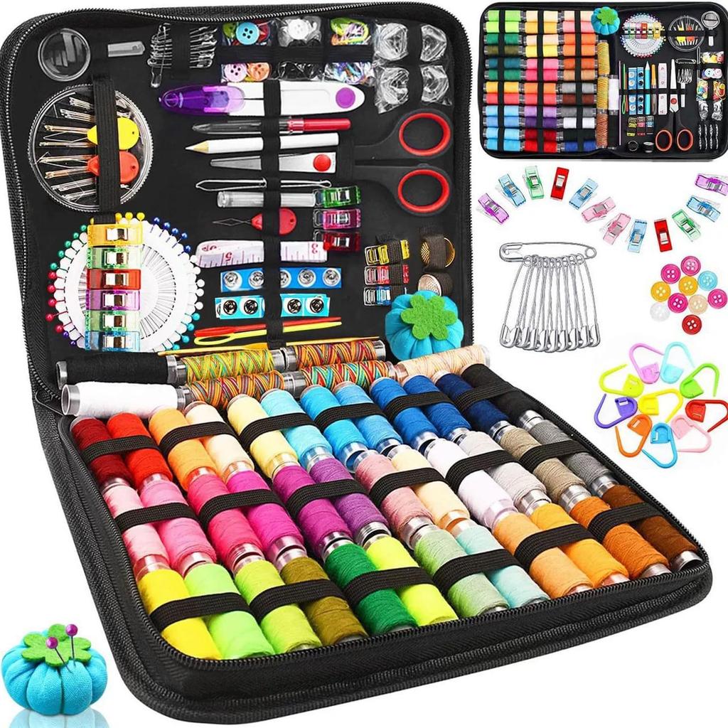 Portable Needle & Thread Box: Household Sewing & Mending Kit