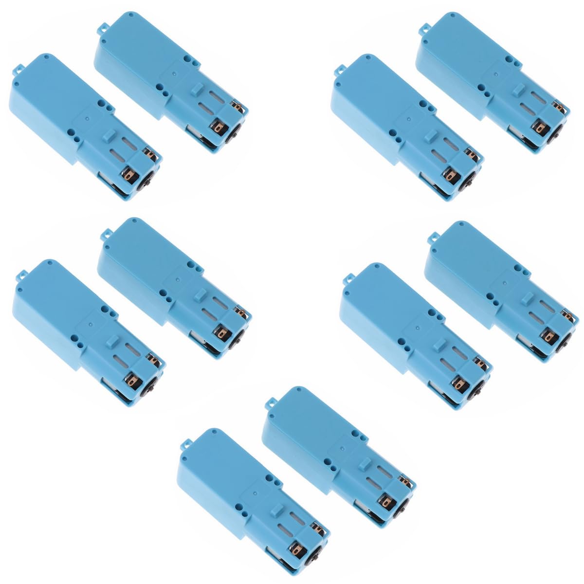 

10pcs 1:90 TT Gear Motors, Mini DC 6V Gear TT Motors with Metal Gears for Robots, Smart Cars, DIY RC Toys, Electric Motors, Gearbox, Blue
