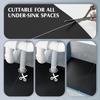 Under Sink Mat for Kitchen, 2 Piece Super Absorbent Undersink Mats for Bottom of Kitchen Sink, 34" X 22" Cuttable Under Sink Liner, Quick-Dry Under