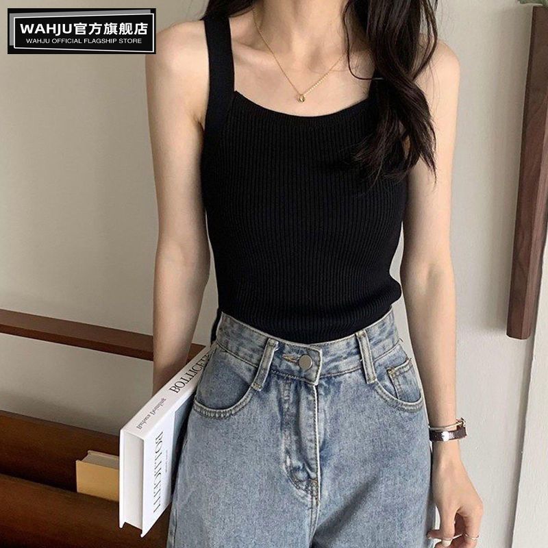 

Fake two pieces of women s square collar design sense niche slim-fitting top sweater s [recommended 40-47.5kg]