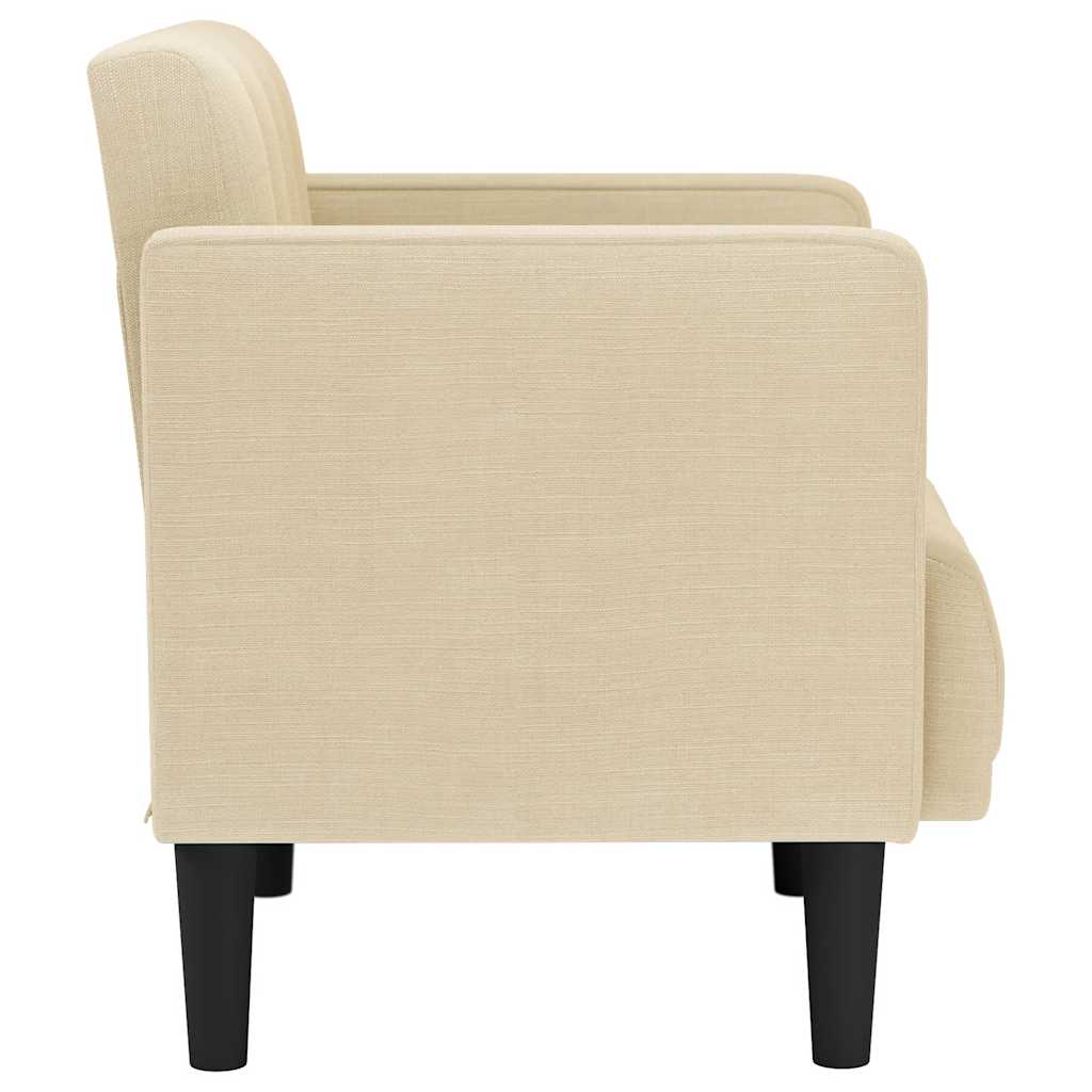 Armchair with Armrests Cream 53 cm Fabric