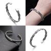 Cuff Thai Handmade Open Bangle Silver Color Twisted Bracelet Men