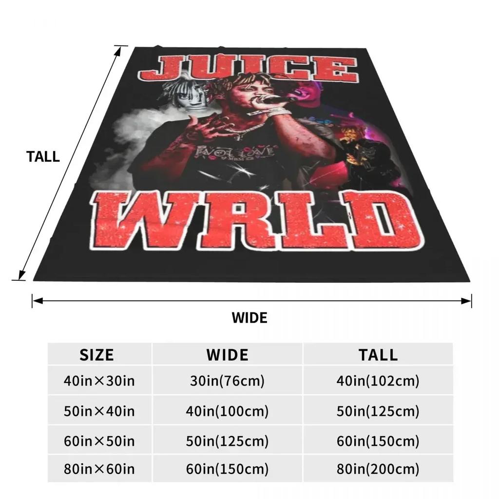 J-Juice Wrlds Blanket Singer Album Camping Flannel Bedding Throws Warm Soft Couch Bed Design Bedspread Gift