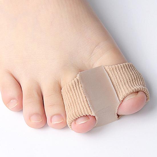 2Pcs Breathable Toe Spacers Flexible Bunion Relief Pads Double-ring Toe Separators Comfortable Toe Splints for Day Night Wear