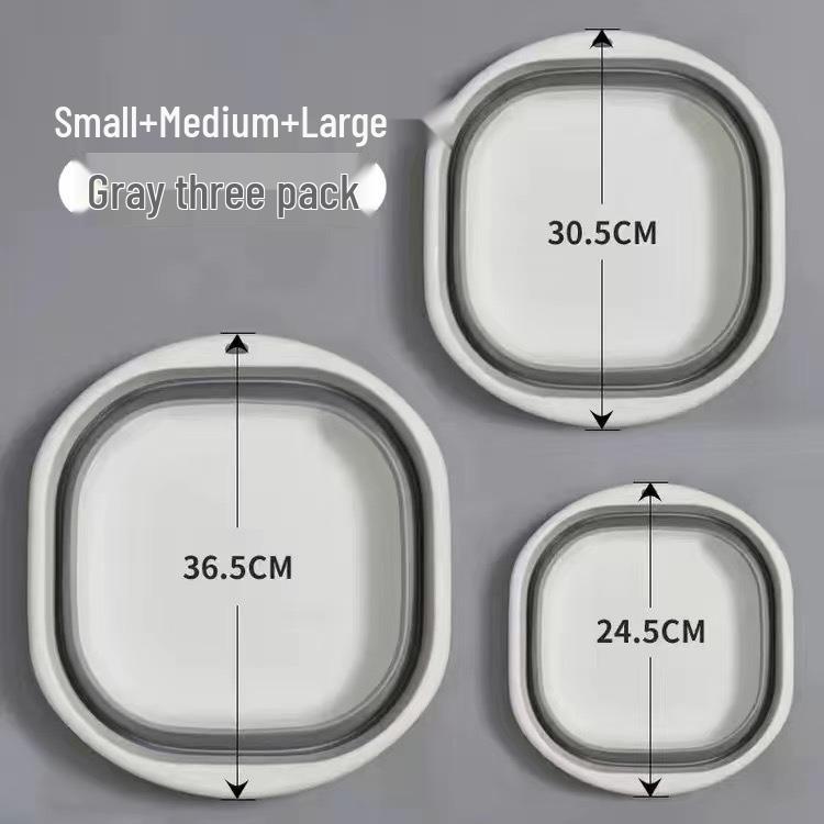 

Collapsible Silicone Washbasin: Portable Multi-purpose Basin for Vegetables, Dorms, or Foot Soaking Small