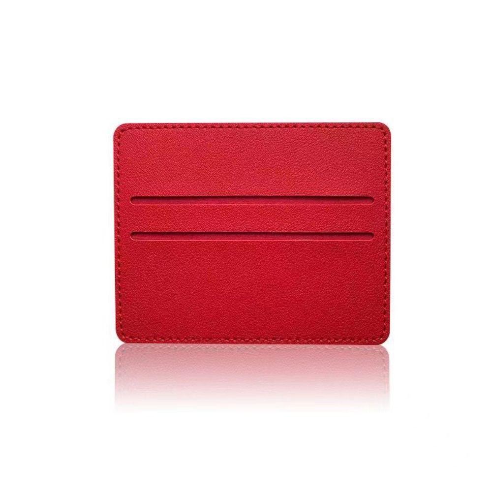 High Quality Ultra-thin ID Card Holders PU Leather Mini Card Package Business Card Wallet Women Men
