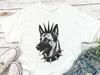 Punk Belgian Malinois Mohawk Shirt - Alternative Malinois Mom Dad Gift Tee, Punk Rock Malinois with Spiked Collar T-Shirt