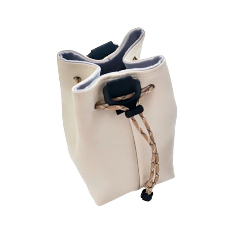 PU Leather Camera Bucket Bag Soft Camera Bag DSLR Insert Handbag Drawstring Easy Carrying Lens Case For Outdoor Travel