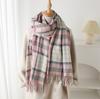 Imitation Cashmere Classic Brown And Black Plaid Warm Shawl Scarf Autumn And Winter Fashion Atmosphere Versatile Fringed Scarf