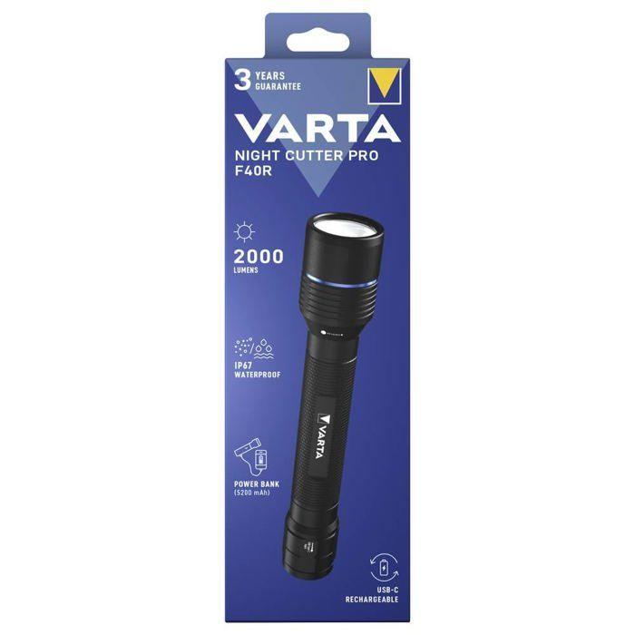 Varta Lampe de poche VARTA Night Cutter Pro F40R Rech. Box 2000 lm 18922101111