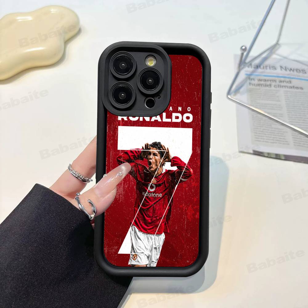 Kända Fotbollsspelare C-CR7 Silikon Telefonfodral för iPhone 17 Pro Max 16 15 14 13 12 11 Plus 17 Air