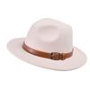 Cotton Twill Jazz Hat With Wide Brim For Outdoor Sun Protection And Casual Style