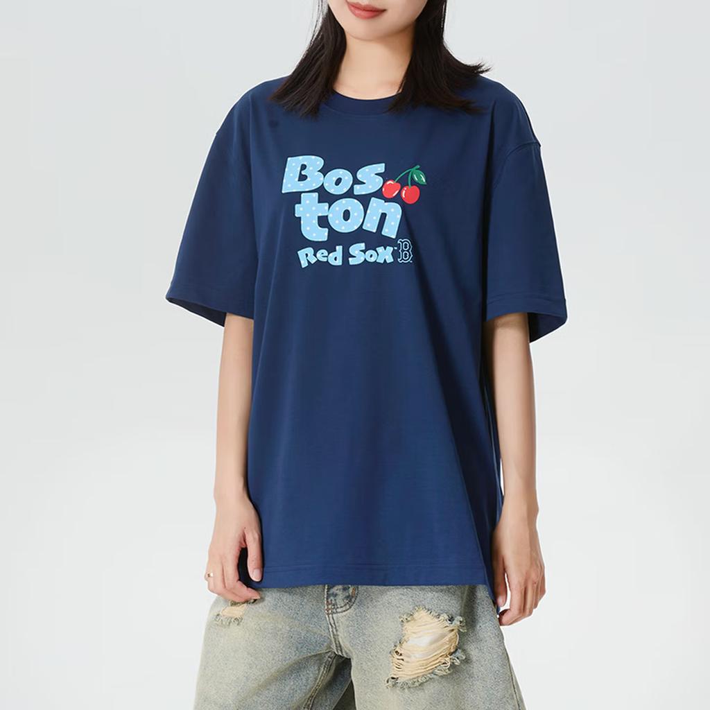 MLB Boston Red Sox SS26 Printed Pattern Crew Neck Short Sleeve T-Shirt Unisex T-Shirts 3ATSN6663-43NYD