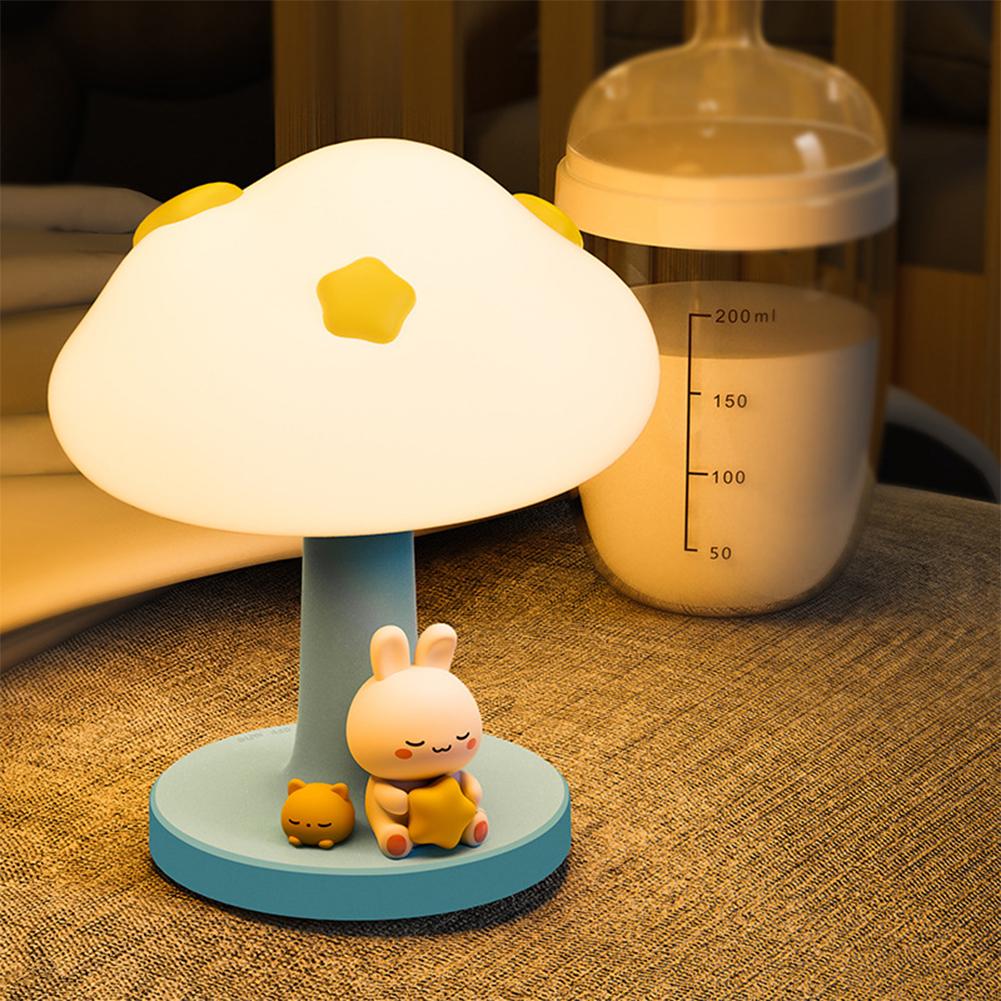 3W Silicone Cloud Soft Night Light For Kids With 3 Brightness Warm Color & Dimming Function 1200mAh Rechargeable Night Light