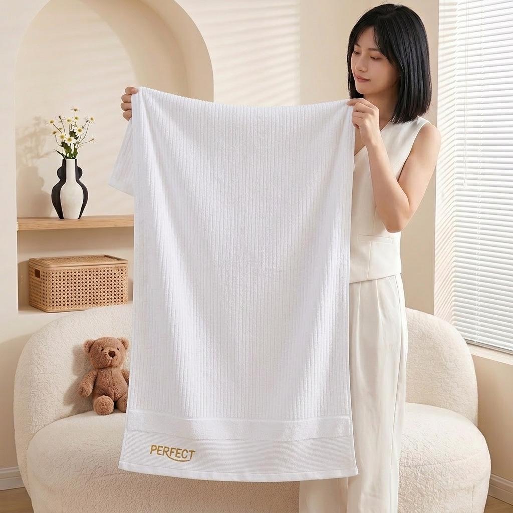 Antibacterial Pure Cotton Bath Towel 50x100cm - Absorbent, Soft, Adult Size