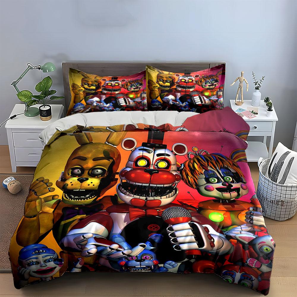 Anthropomorphic animatronic characters Bedding sets Duvet cover sets Duvet covers Pillowcases(1*Duvet Cover 2*Pillowcases without duvet insert)
