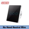 Szaoju EU Touch Switch AC100-240V Led Backlight Panel Tempered Crystal Glass Wall Light Sensory Switches 1/2/3 Gang