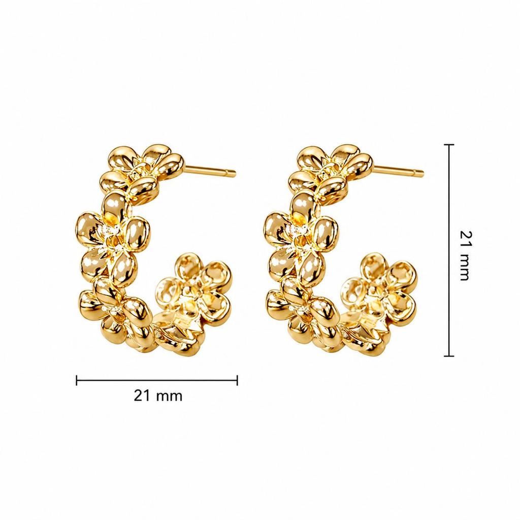 Elegant Stainless Steel C-shaped Trendy Earrings