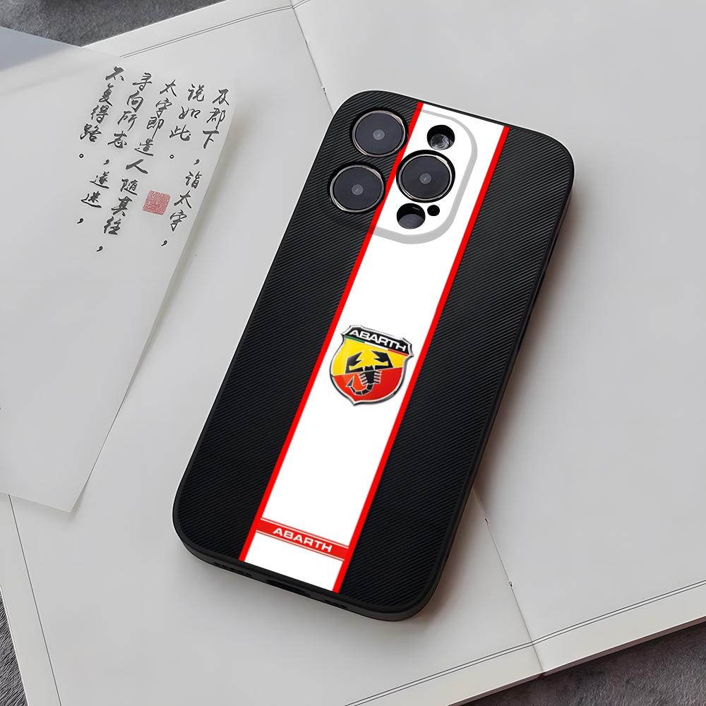 ABARTH Italia Funda para Teléfono de Coche para iphone 14 13 16 11 15ProMax 12 Pro Max Mini Xr Xs X 7 Plus Fundas