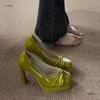 Buty na obcasie damskie nowe seksowne grube obcasy temperament niszowe wodoodporne platforma wszechstronne buty Mary Jane